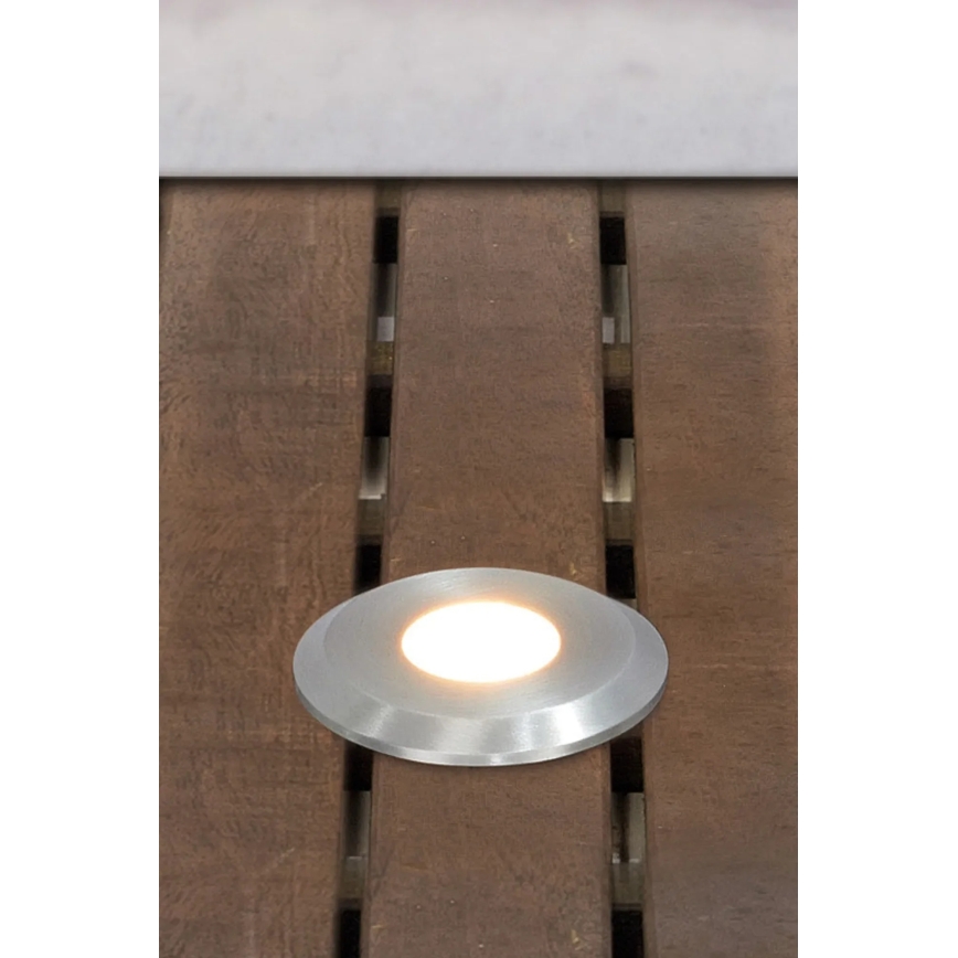 Markslöjd 107716 - LED-Außen-Einbauleuchte GARDEN24 LED/0,8W/24V IP44 schwarz/mattchrom