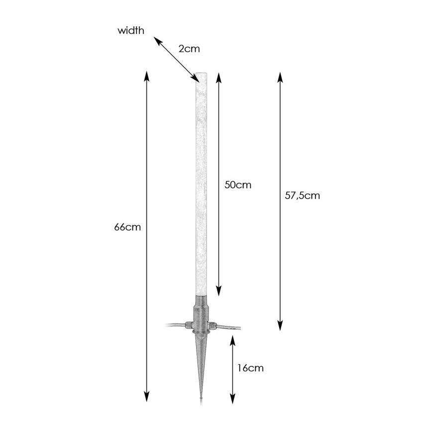 Markslöjd 107719 - LED-Außenleuchte GARDEN24 LED/3W/24V 66 cm IP44 schwarz/klar