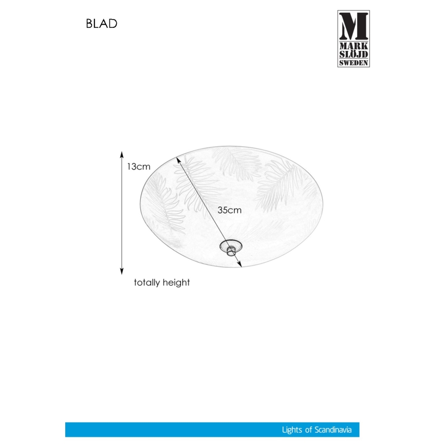 Markslöjd 107754 - Deckenleuchte BLAD 2xE14/40W/230V d 35 cm