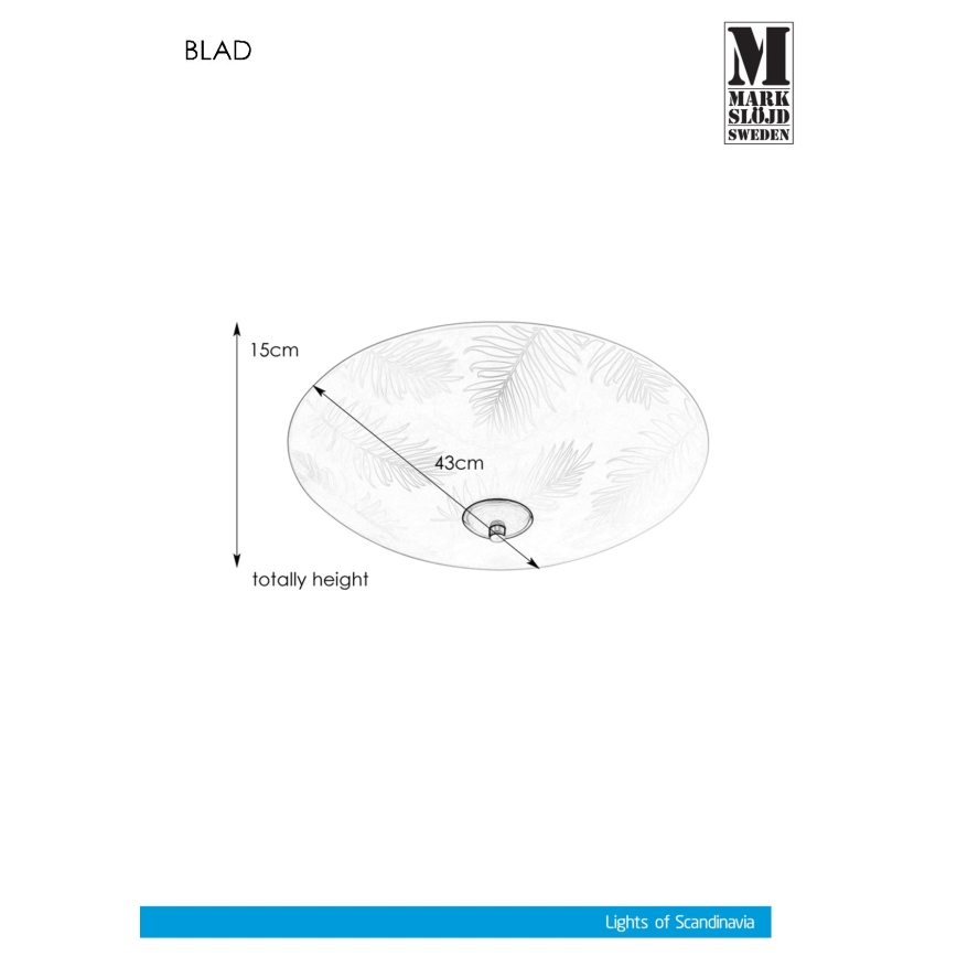 Markslöjd 107755 - Deckenleuchte BLAD 3xE14/40W/230V d 43 cm