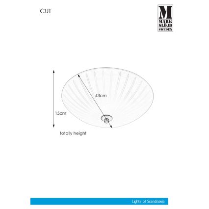 Markslöjd 107759 - Deckenleuchte CUT 3xE14/40W/230V d 43 cm