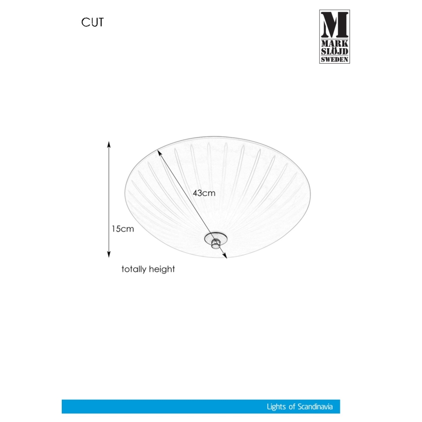 Markslöjd 107759 - Deckenleuchte CUT 3xE14/40W/230V d 43 cm