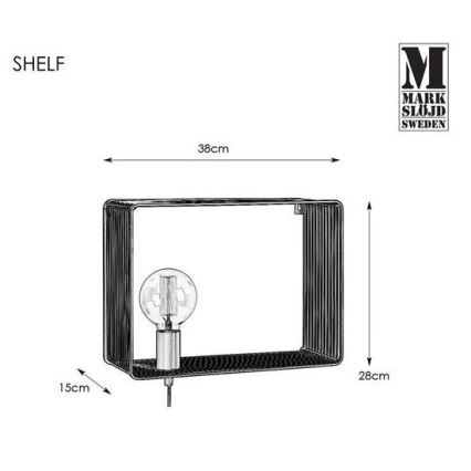 Markslöjd 107815 - Wandleuchte SHELF 1xE27/60W/230V