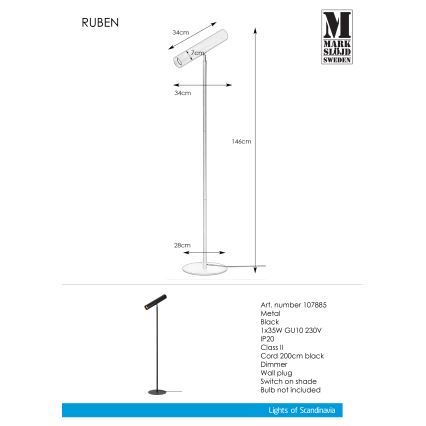 Markslöjd 107885 - Stehlampe RUBEN 1xGU10/35W/230V