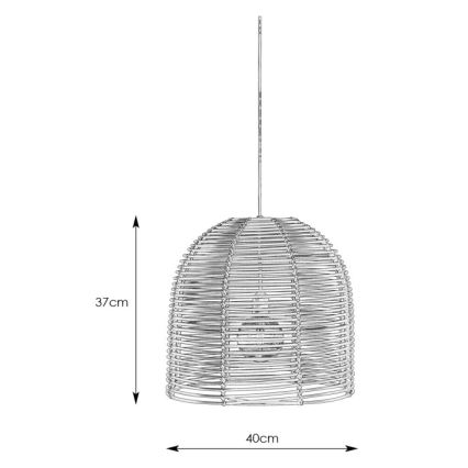 Markslöjd 107990 - LED Außen-Pendelleuchte GARDEN24 LED/2,86W/24V IP44 Rattan/schwarz