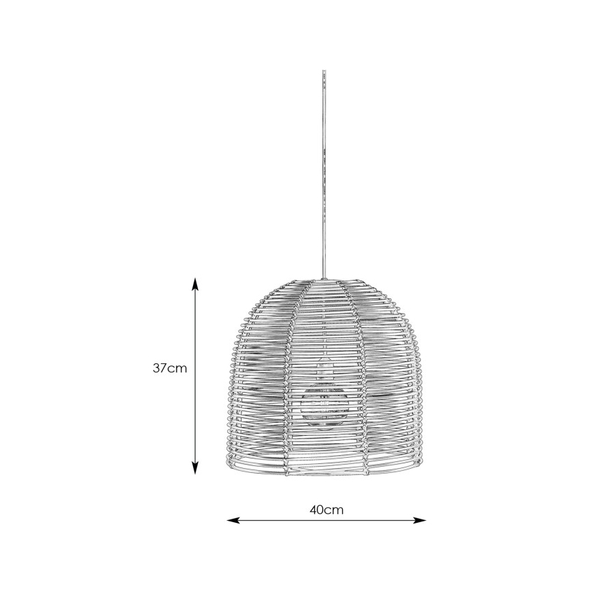 Markslöjd 107990 - LED Außen-Pendelleuchte GARDEN24 LED/2,86W/24V IP44 Rattan/schwarz