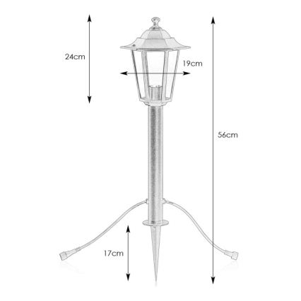 Markslöjd 107991 - GARDEN24 LED-Außenleuchte, 3 W, 24 V, 56 cm, IP44, schwarz