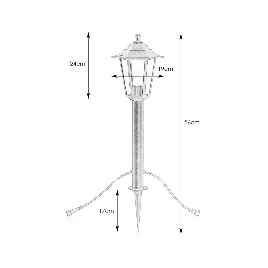 Markslöjd 107991 - GARDEN24 LED-Außenleuchte, 3 W, 24 V, 56 cm, IP44, schwarz