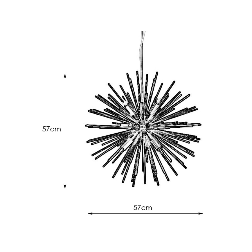 Markslöjd 108048 - Hängeleuchte SOLEIL 9xE14/20W/230V schwarz