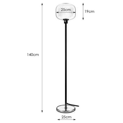 Markslöjd 108054 - Stehlampe SOBER 1xE27/40W/230V messing