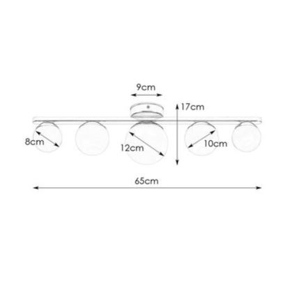 Markslöjd 108066 - Badezimmerdeckenleuchte PURO 5xG9/20W/230V IP44