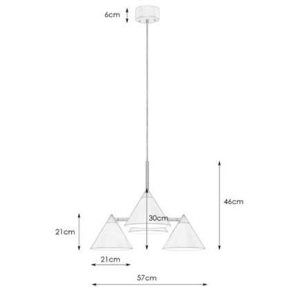 Markslöjd 108077 - Kronleuchter an Schnur KLINT 4xE14/40W/230V weiß