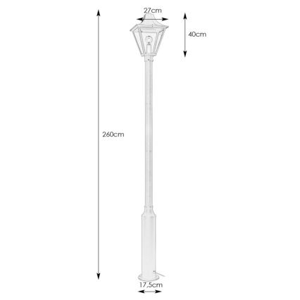 Markslöjd 108171 - LED-Außenleuchte GARDEN24 LED/3W/24V 260 cm IP44 schwarz