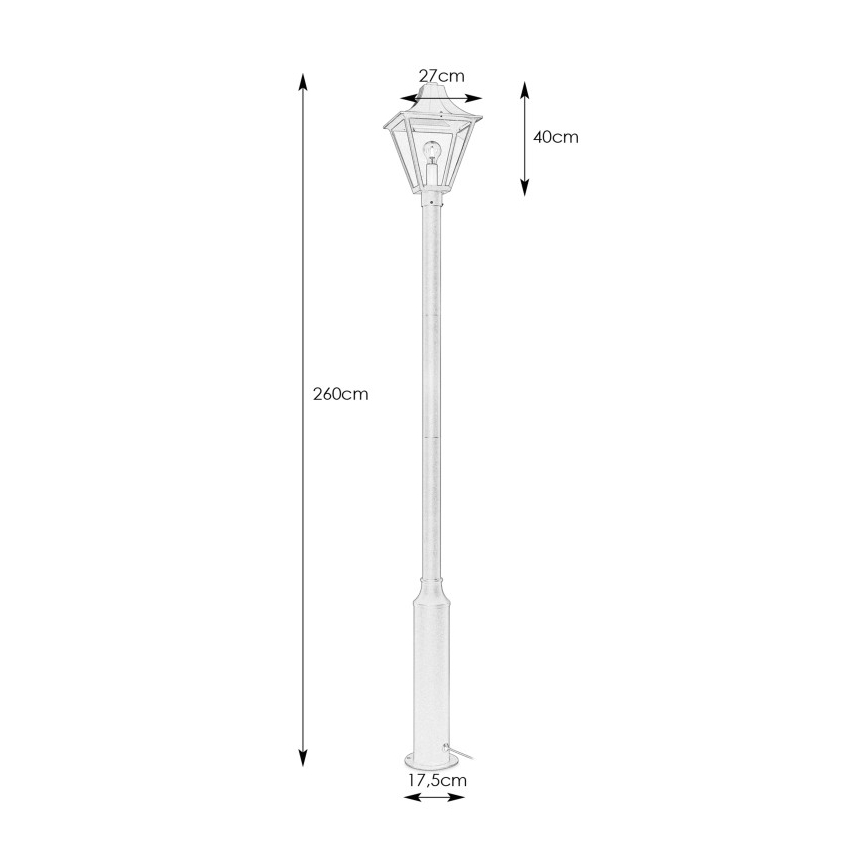 Markslöjd 108171 - LED-Außenleuchte GARDEN24 LED/3W/24V 260 cm IP44 schwarz