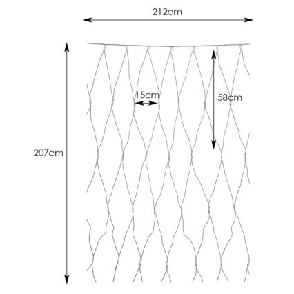 Markslöjd 108178 - LED Außen-Weihnachtsvorhang GARDEN24 160xLED/24V 2x2m warmweiß
