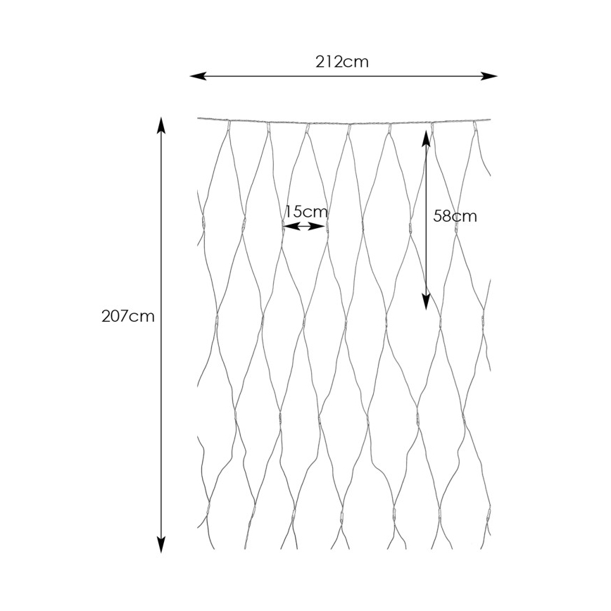 Markslöjd 108178 - LED Außen-Weihnachtsvorhang GARDEN24 160xLED/24V 2x2m warmweiß