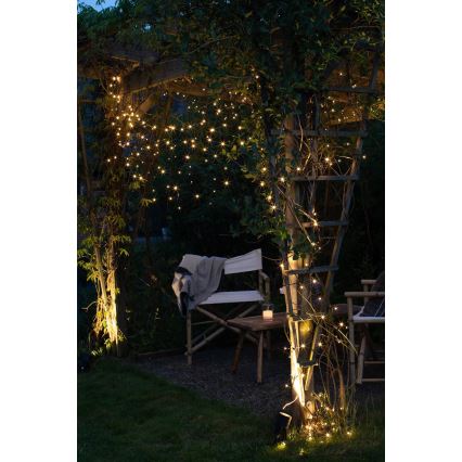 Markslöjd 108179 - LED-Außen-Weihnachts-Lichtervorhang GARDEN24 160xLED/24V 3,1m warmweiß