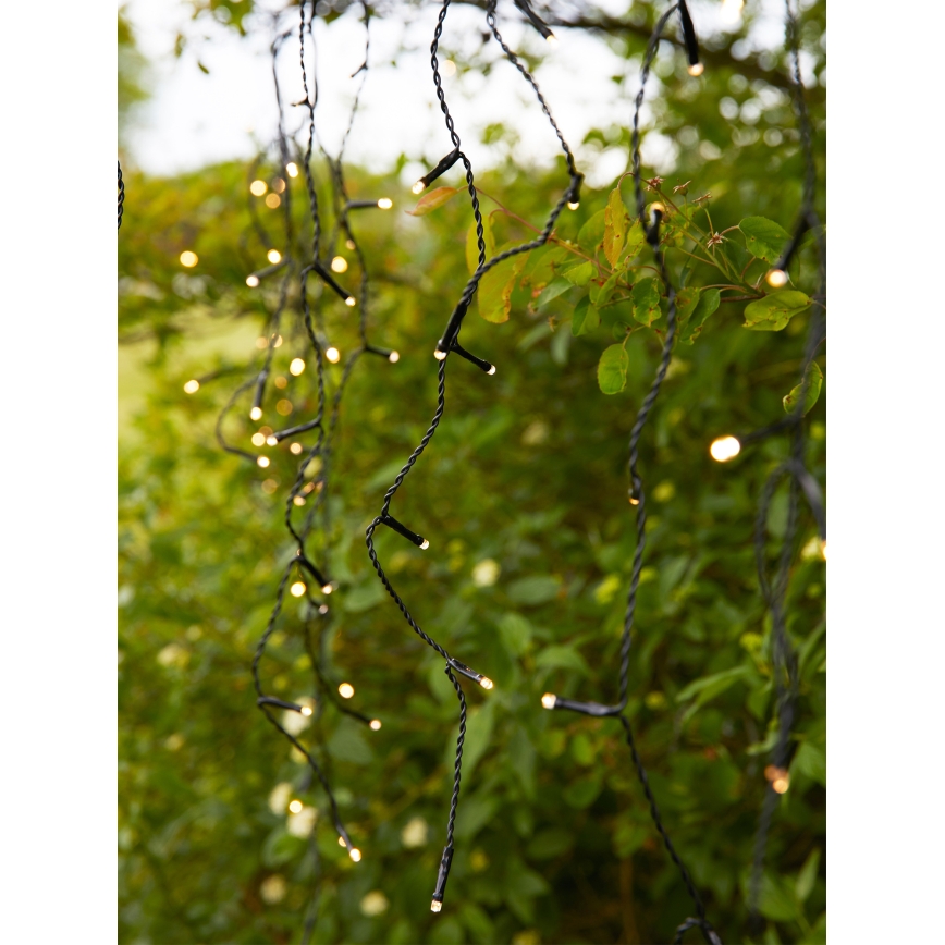 Markslöjd 108179 - LED-Außen-Weihnachts-Lichtervorhang GARDEN24 160xLED/24V 3,1m warmweiß