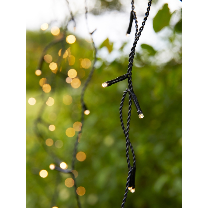 Markslöjd 108179 - LED-Außen-Weihnachts-Lichtervorhang GARDEN24 160xLED/24V 3,1m warmweiß
