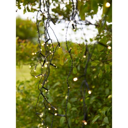 Markslöjd 108179 - LED-Außen-Weihnachts-Lichtervorhang GARDEN24 160xLED/24V 3,1m warmweiß