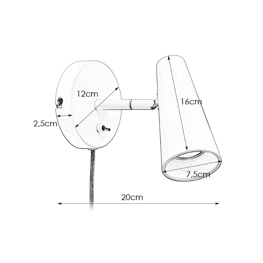 Markslöjd 108200 - Wand-Spotleuchte CREST 1xGU10/7W/230V schwarz