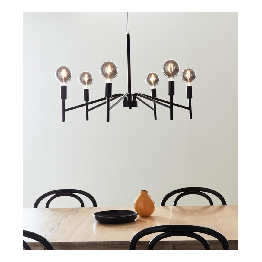 Markslöjd 108209 - Hängeleuchte MONARCH 6xE14/18W/230V schwarz