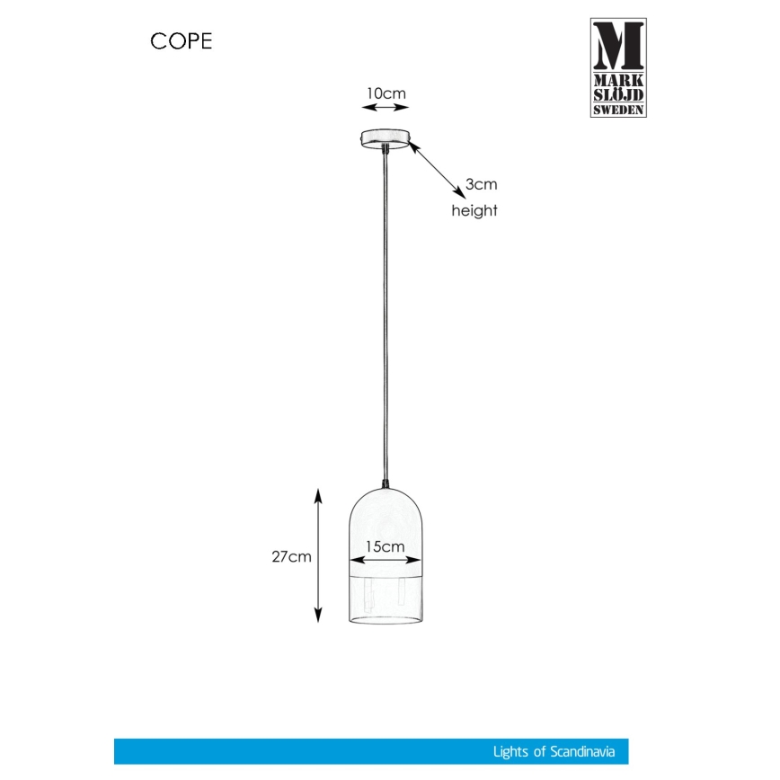 Markslöjd 108225 - Hängeleuchte COPE 1xE14/18W/230V