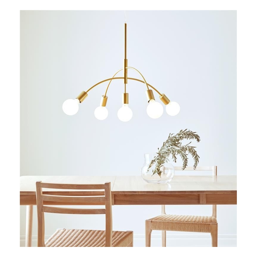Markslöjd 108287 - Hängeleuchte CYGNUS 5xE27/40W/230V gold