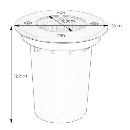 Markslöjd 108536 - LED-Außen-Einbauleuchte GARDEN24 LED/6,2W/24V IP44 mattchrom