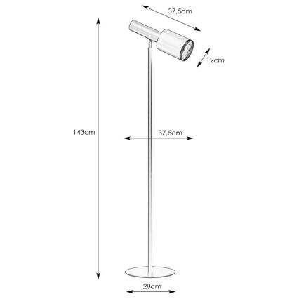 Markslöjd 108542 - Stehleuchte OZZY 1xE27/40W/230V schwarz