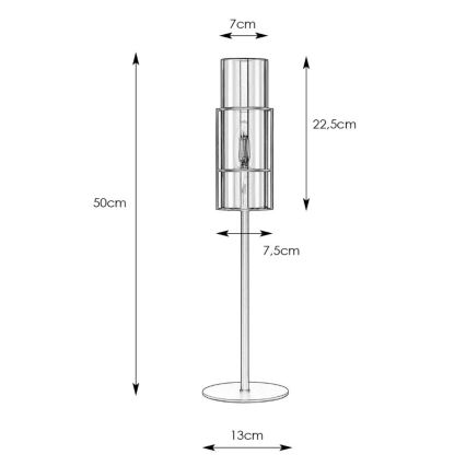 Markslöjd 108559 - Tischlampe TUBO 1xE14/40W/230V 50 cm schwarz