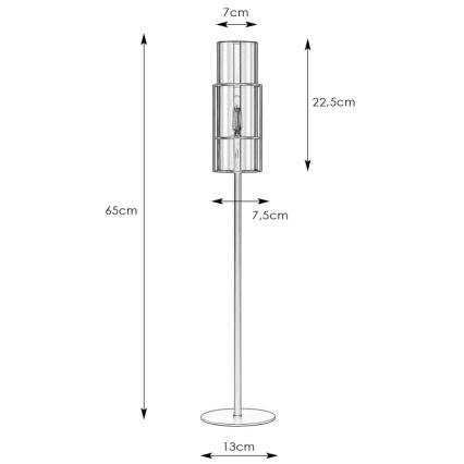 Markslöjd 108560 - Tischlampe TORCIA 1xE14/40W/230V 65 cm schwarz