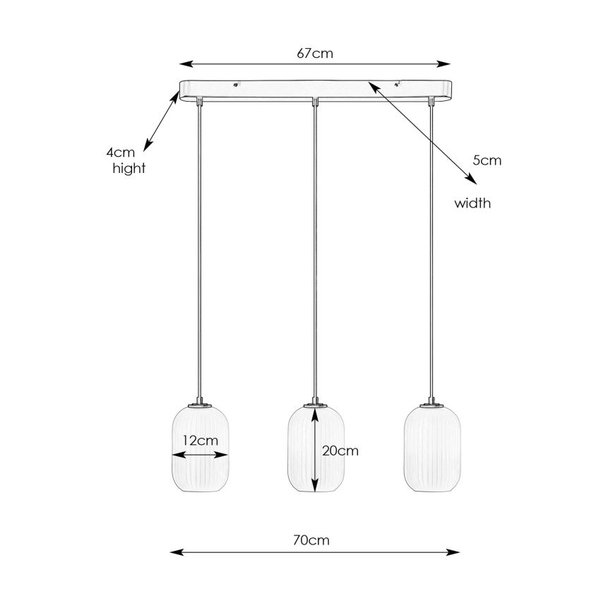 Markslöjd 108563 - Hängeleuchte an Schnur CAVA 3xE14/40W/230V