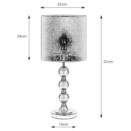 Markslöjd 108574 - Tischlampe OCTO 1xE27/40W/230V schwarz/golden