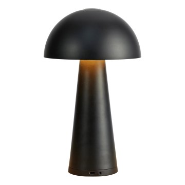 Markslöjd 108655 - LED dimmbare wiederaufladbare Tischlampe FUNGI LED/1,5W/5V 2000 mAh IP44 schwarz