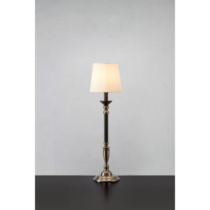 Markslöjd 108680 - Tischleuchte GENT 1xE27/40W/230V matt Chrom/schwarz/weiß