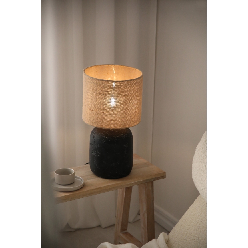 Markslöjd 108684 - Tischleuchte MONTAGNA 1xE14/40W/230V 45 cm beige/schwarz