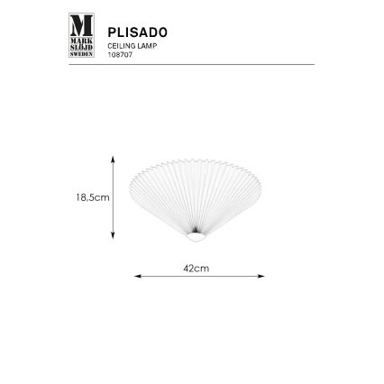 Markslöjd 108707 - Deckenleuchte PLISADO 3xE14/40W/230V d 42 cm grau