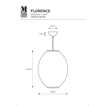 Markslöjd 108795 - Hängeleuchte an Schnur FLORENCE 1xE27/40W/230V schwarz