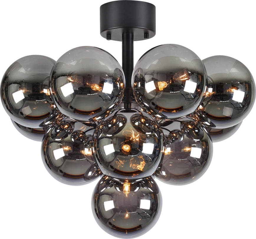 Markslöjd 108845 - Aufbau-Deckenleuchte MERLOT 13xG9/18W/230V Ø 56 cm schwarz/rauchglas