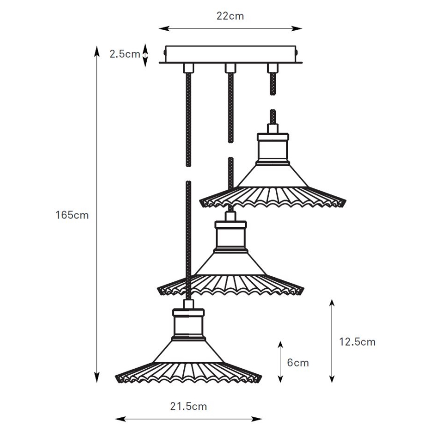 Markslöjd 108853 - Hängeleuchte NOVIA 3xE27/40W/230V schwarz/rauchig