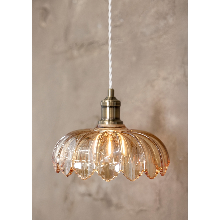 Markslöjd 108858 - Hängeleuchte KURAGE 1xE27/40W/230V Messing/rauchig beige