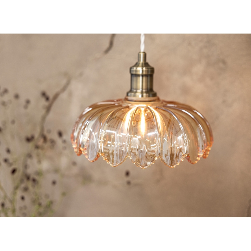 Markslöjd 108858 - Hängeleuchte KURAGE 1xE27/40W/230V Messing/rauchig beige
