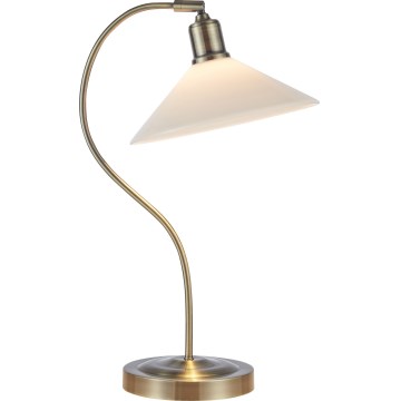 Markslöjd 108863 - Tischleuchte VELA 1xE27/40W/230V Messing/weiß