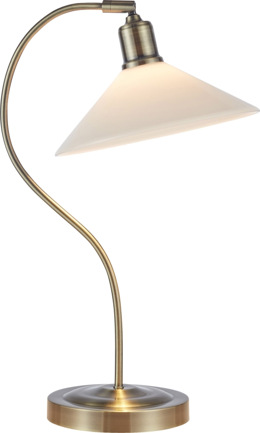 Markslöjd 108863 - Tischleuchte VELA 1xE27/40W/230V Messing/weiß