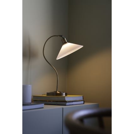 Markslöjd 108863 - Tischleuchte VELA 1xE27/40W/230V Messing/weiß