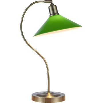 Markslöjd 108864 - Tischleuchte VELA 1xE27/40W/230V Messing/grün