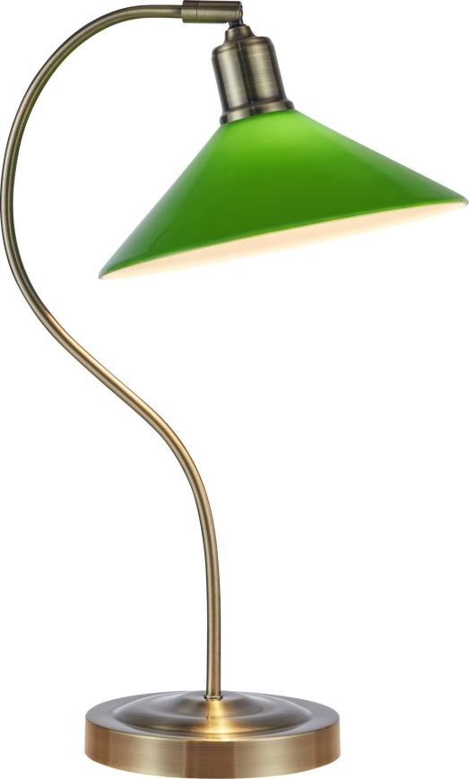 Markslöjd 108864 - Tischleuchte VELA 1xE27/40W/230V Messing/grün