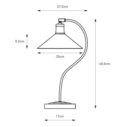 Markslöjd 108864 - Tischleuchte VELA 1xE27/40W/230V Messing/grün