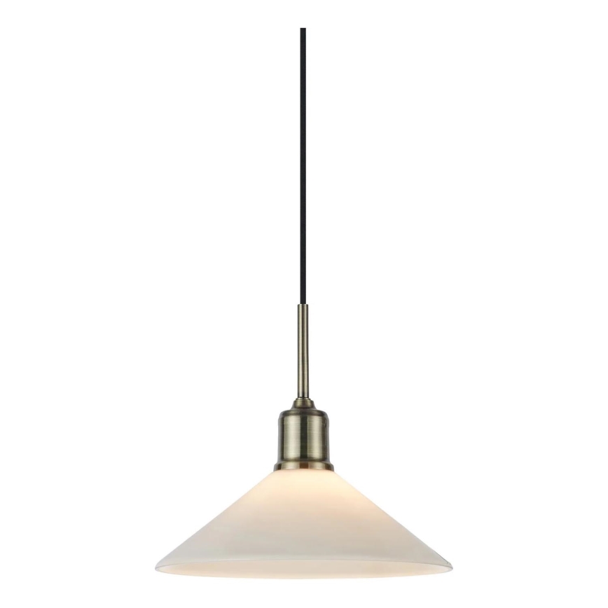 Markslöjd 108867 - Hängeleuchte VELA 1xE27/40W/230V Messing/weiß